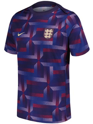 England maglia pre-partita uniforme da calcio kit da calcio viola da uomo top maglia sportiva Coppa Euro 2024